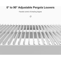 Aluminum Pergola Designed for Adjustable Shade, Louvered Roof, Integrated Drainage, 72 MPH Wind Rating — product view 10