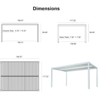 Aluminum Pergola Designed for Adjustable Shade, Louvered Roof, Integrated Drainage, 72 MPH Wind Rating — product view 103
