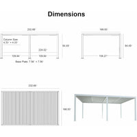 Aluminum Pergola Designed for Adjustable Shade, Louvered Roof, Integrated Drainage, 72 MPH Wind Rating — product view 105