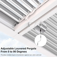Aluminum Pergola Designed for Adjustable Shade, Louvered Roof, Integrated Drainage, 72 MPH Wind Rating — product view 11