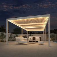 Aluminum Pergola Designed for Adjustable Shade, Louvered Roof, Integrated Drainage, 72 MPH Wind Rating — product view 110