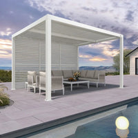 Aluminum Pergola Designed for Adjustable Shade, Louvered Roof, Integrated Drainage, 72 MPH Wind Rating — product view 112