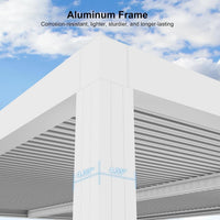 Aluminum Pergola Designed for Adjustable Shade, Louvered Roof, Integrated Drainage, 72 MPH Wind Rating — product view 13