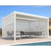 Aluminum Pergola Designed for Adjustable Shade, Louvered Roof, Integrated Drainage, 72 MPH Wind Rating — product view 19
