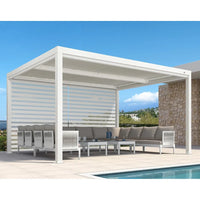 Aluminum Pergola Designed for Adjustable Shade, Louvered Roof, Integrated Drainage, 72 MPH Wind Rating — product view 21