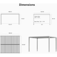 Aluminum Pergola Designed for Adjustable Shade, Louvered Roof, Integrated Drainage, 72 MPH Wind Rating — product view 22