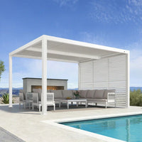 Aluminum Pergola Designed for Adjustable Shade, Louvered Roof, Integrated Drainage, 72 MPH Wind Rating — product view 24