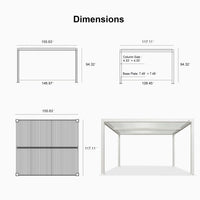 Aluminum Pergola Designed for Adjustable Shade, Louvered Roof, Integrated Drainage, 72 MPH Wind Rating — product view 27