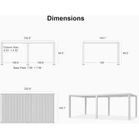 Aluminum Pergola Designed for Adjustable Shade, Louvered Roof, Integrated Drainage, 72 MPH Wind Rating — product view 33