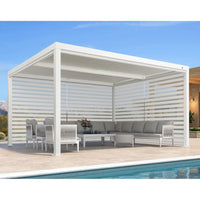 Aluminum Pergola Designed for Adjustable Shade, Louvered Roof, Integrated Drainage, 72 MPH Wind Rating — product view 34