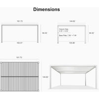 Aluminum Pergola Designed for Adjustable Shade, Louvered Roof, Integrated Drainage, 72 MPH Wind Rating — product view 36