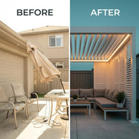 Aluminum Pergola Designed for Adjustable Shade, Louvered Roof, Integrated Drainage, 72 MPH Wind Rating — product view 4