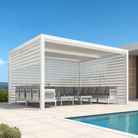 Aluminum Pergola Designed for Adjustable Shade, Louvered Roof, Integrated Drainage, 72 MPH Wind Rating — product view 42
