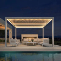 Aluminum Pergola Designed for Adjustable Shade, Louvered Roof, Integrated Drainage, 72 MPH Wind Rating — product view 43