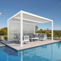 Aluminum Pergola Designed for Adjustable Shade, Louvered Roof, Integrated Drainage, 72 MPH Wind Rating — product view 46