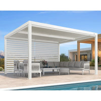 Aluminum Pergola Designed for Adjustable Shade, Louvered Roof, Integrated Drainage, 72 MPH Wind Rating — product view 48