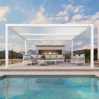 Aluminum Pergola Designed for Adjustable Shade, Louvered Roof, Integrated Drainage, 72 MPH Wind Rating — product view 50