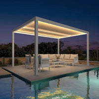 Aluminum Pergola Designed for Adjustable Shade, Louvered Roof, Integrated Drainage, 72 MPH Wind Rating — product view 53