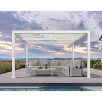 Aluminum Pergola Designed for Adjustable Shade, Louvered Roof, Integrated Drainage, 72 MPH Wind Rating — product view 60