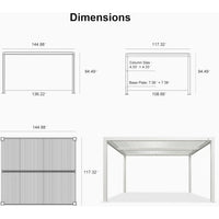 Aluminum Pergola Designed for Adjustable Shade, Louvered Roof, Integrated Drainage, 72 MPH Wind Rating — product view 61