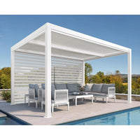 Aluminum Pergola Designed for Adjustable Shade, Louvered Roof, Integrated Drainage, 72 MPH Wind Rating — product view 62