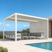 Aluminum Pergola Designed for Adjustable Shade, Louvered Roof, Integrated Drainage, 72 MPH Wind Rating — product view 63