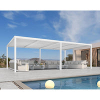 Aluminum Pergola Designed for Adjustable Shade, Louvered Roof, Integrated Drainage, 72 MPH Wind Rating — product view 64