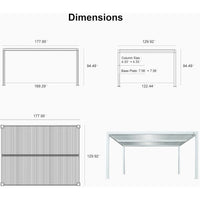 Aluminum Pergola Designed for Adjustable Shade, Louvered Roof, Integrated Drainage, 72 MPH Wind Rating — product view 68