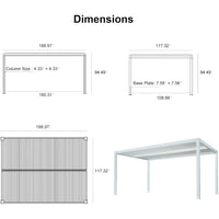 Aluminum Pergola Designed for Adjustable Shade, Louvered Roof, Integrated Drainage, 72 MPH Wind Rating — product view 71