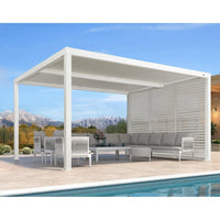 Aluminum Pergola Designed for Adjustable Shade, Louvered Roof, Integrated Drainage, 72 MPH Wind Rating — product view 72