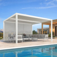 Aluminum Pergola Designed for Adjustable Shade, Louvered Roof, Integrated Drainage, 72 MPH Wind Rating — product view 73