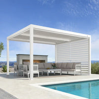 Aluminum Pergola Designed for Adjustable Shade, Louvered Roof, Integrated Drainage, 72 MPH Wind Rating — product view 76