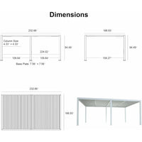 Aluminum Pergola Designed for Adjustable Shade, Louvered Roof, Integrated Drainage, 72 MPH Wind Rating — product view 83