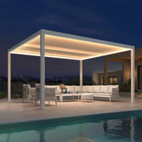 Aluminum Pergola Designed for Adjustable Shade, Louvered Roof, Integrated Drainage, 72 MPH Wind Rating — product view 86