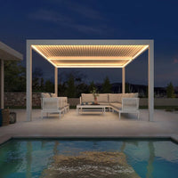 Aluminum Pergola Designed for Adjustable Shade, Louvered Roof, Integrated Drainage, 72 MPH Wind Rating — product view 88
