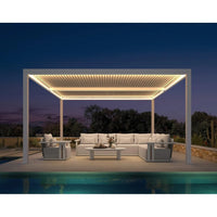 Aluminum Pergola Designed for Adjustable Shade, Louvered Roof, Integrated Drainage, 72 MPH Wind Rating — product view 91