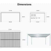 Aluminum Pergola Designed for Adjustable Shade, Louvered Roof, Integrated Drainage, 72 MPH Wind Rating — product view 93