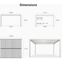 Aluminum Pergola Designed for Adjustable Shade, Louvered Roof, Integrated Drainage, 72 MPH Wind Rating — product view 96