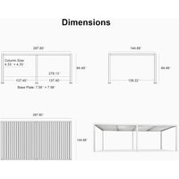 Aluminum Pergola Designed for Adjustable Shade, Louvered Roof, Integrated Drainage, 72 MPH Wind Rating — product view 98