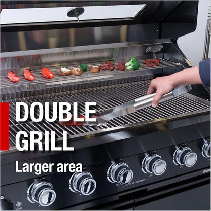 Outdoor Kitchen Island Gas Grill System 4 Burner BBQ Island with Rotisserie Kit, Integrated Sink, Wine Cooler & Granite Countertop — product view 11