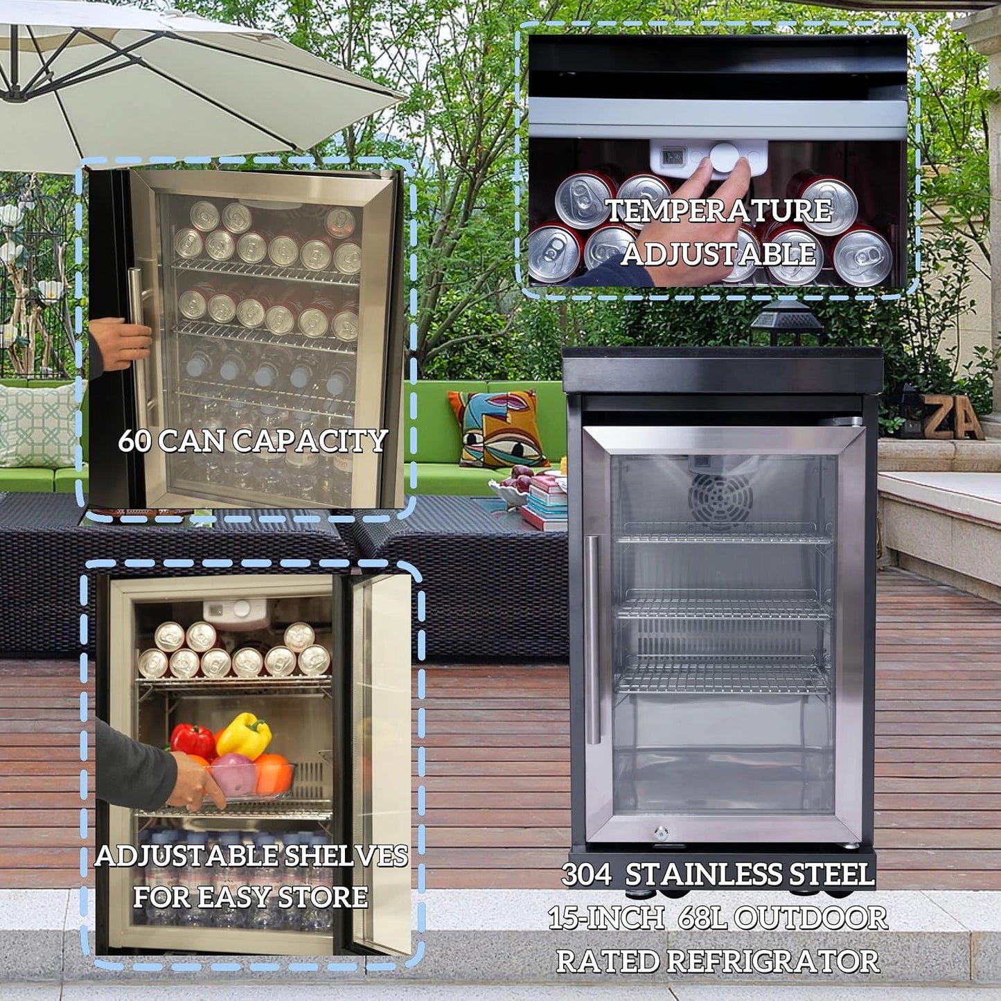 Outdoor Kitchen Island Gas Grill System 4 Burner BBQ Island with Rotisserie Kit, Integrated Sink, Wine Cooler & Granite Countertop — product view 18