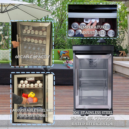 Outdoor Kitchen Island Gas Grill System 4 Burner BBQ Island with Rotisserie Kit, Integrated Sink, Wine Cooler & Granite Countertop — product view 18